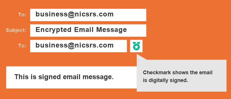 Digitally signed emails